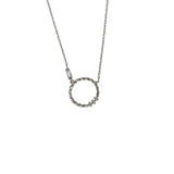 Colier Argint 925, Cerc Rasucit Cu Zirconii 41 Cm