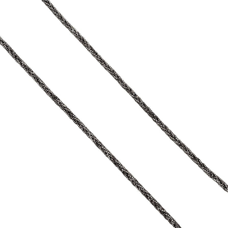 Colier Argint 925, Impletit Stralucitor 44 Cm