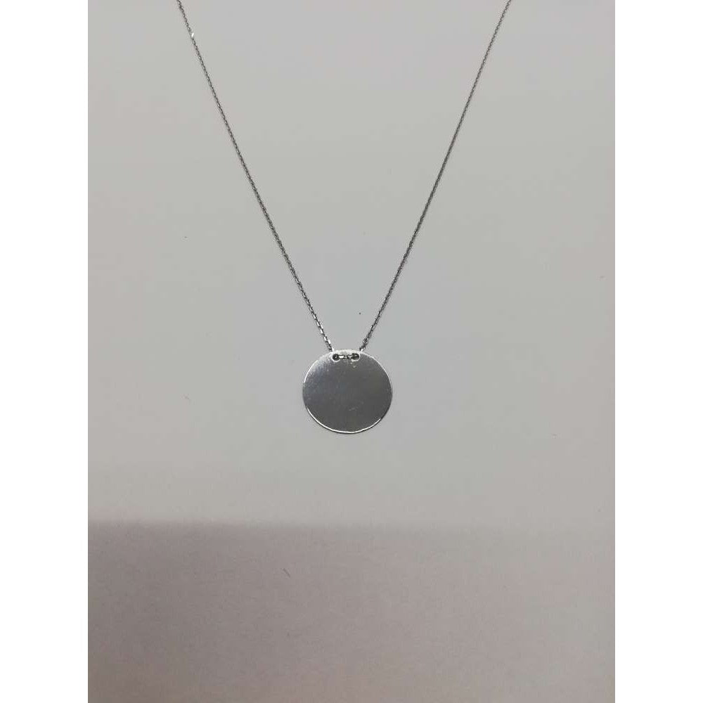 925 ezüst nyaklánc érme medállal, ródiumozott, 46 cm