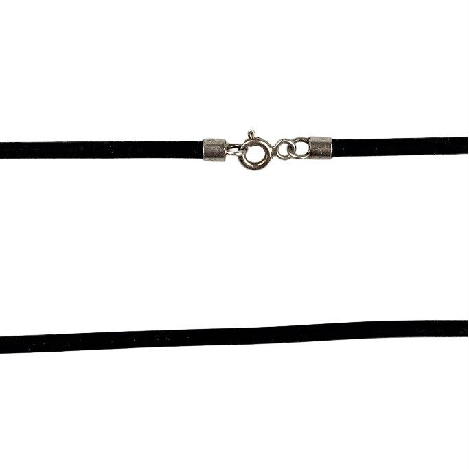 Uniszex Nyaklánc Szilikonból és 925 Ezüstből 46 Cm