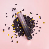 Tun Confetti Petrecere, Vivimall, Lungime 30 cm, Negru/Auriu - vivimall.ro