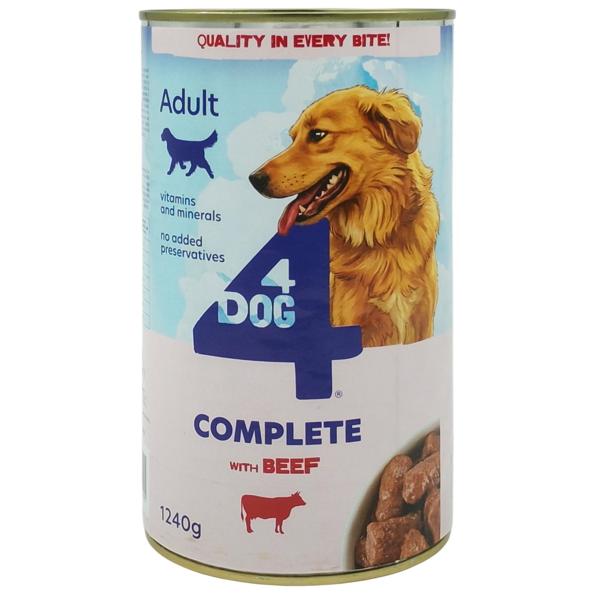 Konzerv, 4DOG, Kutyák 1240 g Marha