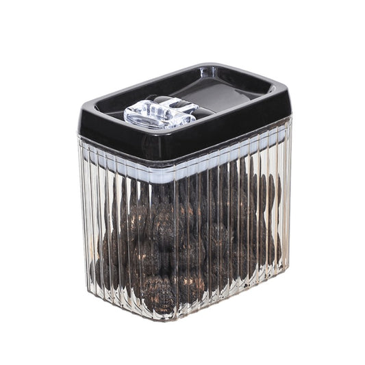 Recipient din Plastic, Vivimall, pentru Alimente/Obiecte, Inchidere Ermetica, Textura Ondulata, 15 x 10 x 15.5 cm, 1.5 l, Transparent - vivimall.ro