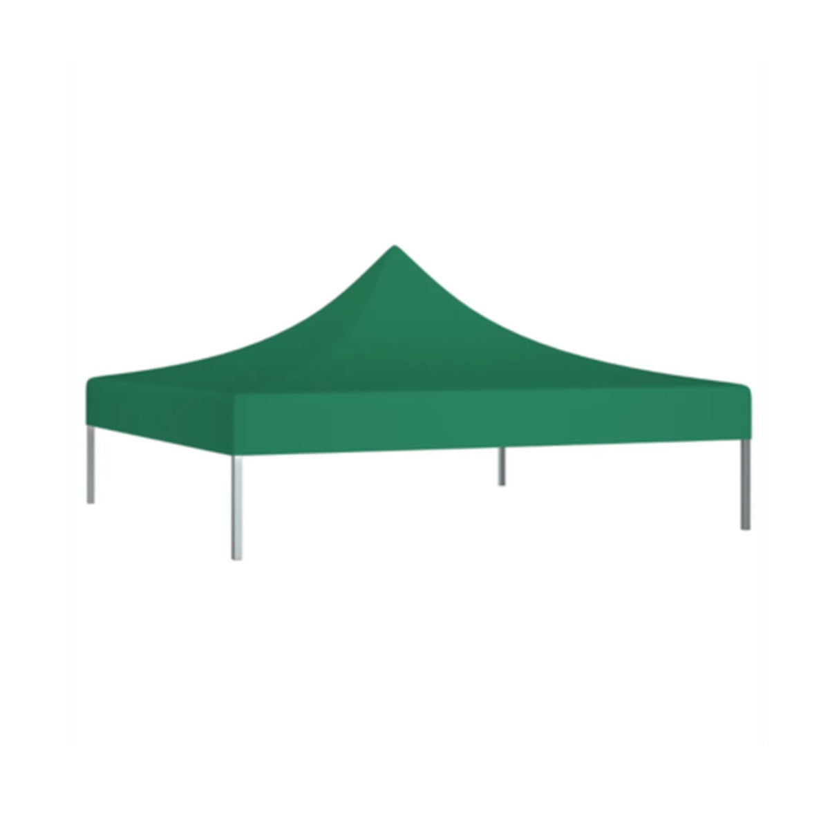 Copertină pavilion Flippy 3x3 m verde, material 420D, vedere frontală completă