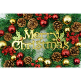 Coronita de Craciun pentru usa, Rosu-Auriu-Verde, 40 cm, PVC, Artificiala, Decorata, Interior/Exterior, Vivimall - vivimall.ro