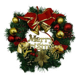 Coronita de Craciun pentru usa, Rosu/Auriu/Verde, 40 cm, PVC, Artificiala, Decorata, Interior/Exterior, Vivimall - vivimall.ro