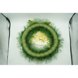 Coronita de Craciun pentru usa, Verde/Auriu, 40 cm, PVC, Artificiala, Decorata, Interior/Exterior, Flippy - vivimall.ro