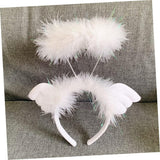 Coronita de Ingeras pentru Copii, Vivimall, Bentita cu Aura, Marime Universala, Alb - vivimall.ro