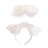 Coronita de Ingeras pentru Copii, Vivimall, Bentita cu Aura, Marime Universala, Alb - vivimall.ro