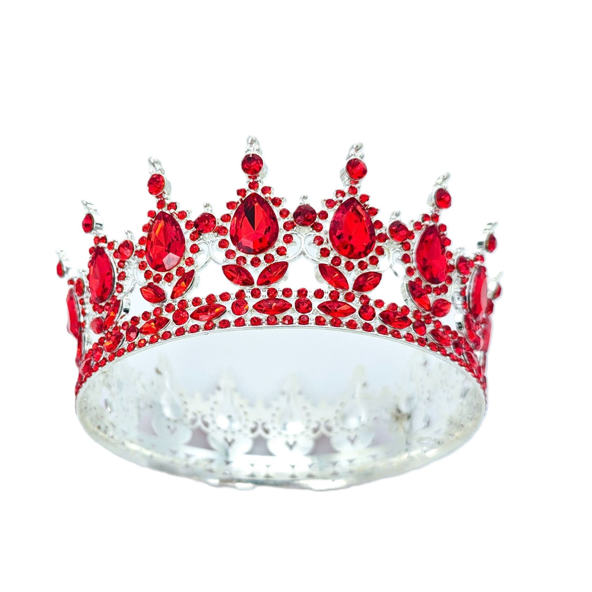 Ötvözet Tiara Piros Kristályokkal | LuxeTiara