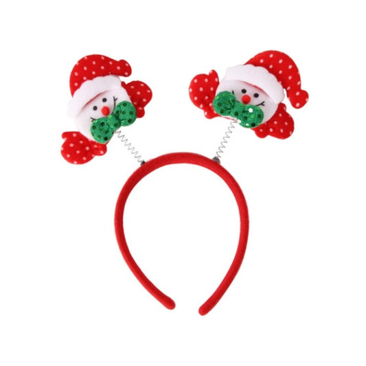 Coronita Decorativa, Vivimall, Tema Craciun, 12 x 25 cm, Model Om de Zapada, Marime Universala, Rosu/Alb - vivimall.ro