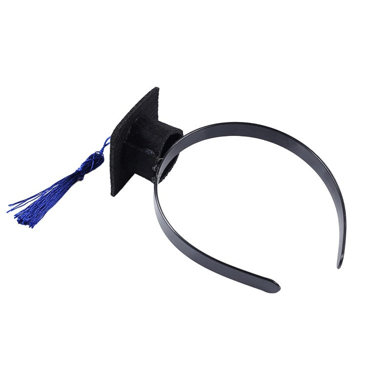 Coronita pentru Absolvent, Vivimall, Bentita cu Toca, Marime Universala, Tematica Absolvire, Negru-Albastru - vivimall.ro