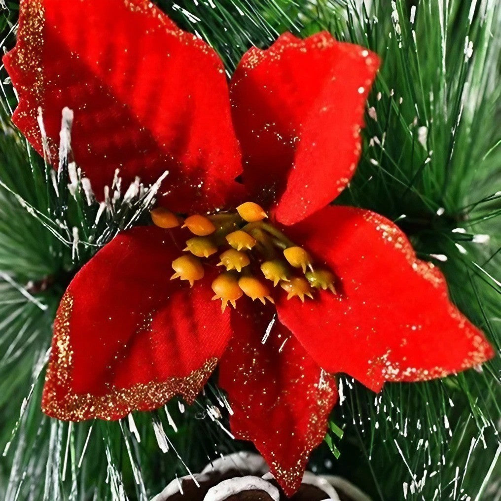 Coronita pentru Craciun Vivimall, diametru 32 cm, din brad artificial, decorata cu conuri si merisoare, 3 Funde Rosii. Verde/Alb - vivimall.ro