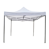 Vedere laterală cort pavilion pliabil Flippy alb 3x3m, înălțime ajustabilă 3,1m, design elegant exterior