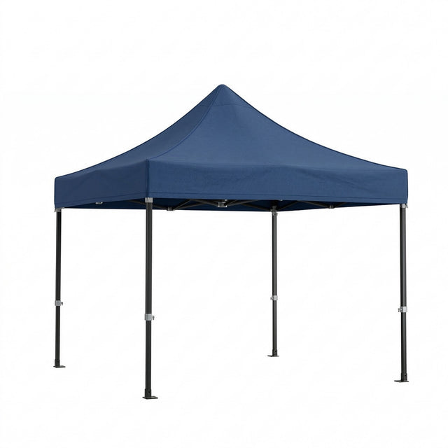 Cort Pavilion 3x3m, Flippy, Cadru Metal Pliabil Ranforsat, Acoperis 420D 280gram/mg PVC Polyester Oxford pentru Curte, Gradina, Evenimente, Albastru - vivimall.ro