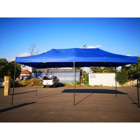 Cort Pavilion 3x6m Albastru Pliabil Cadru Metal pentru Curte, Gradina, Evenimente - vivimall.ro