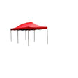 Cort pavilion pliabil 3x6m roșu cu cadru metalic, vedere frontală completă, ideal pentru evenimente