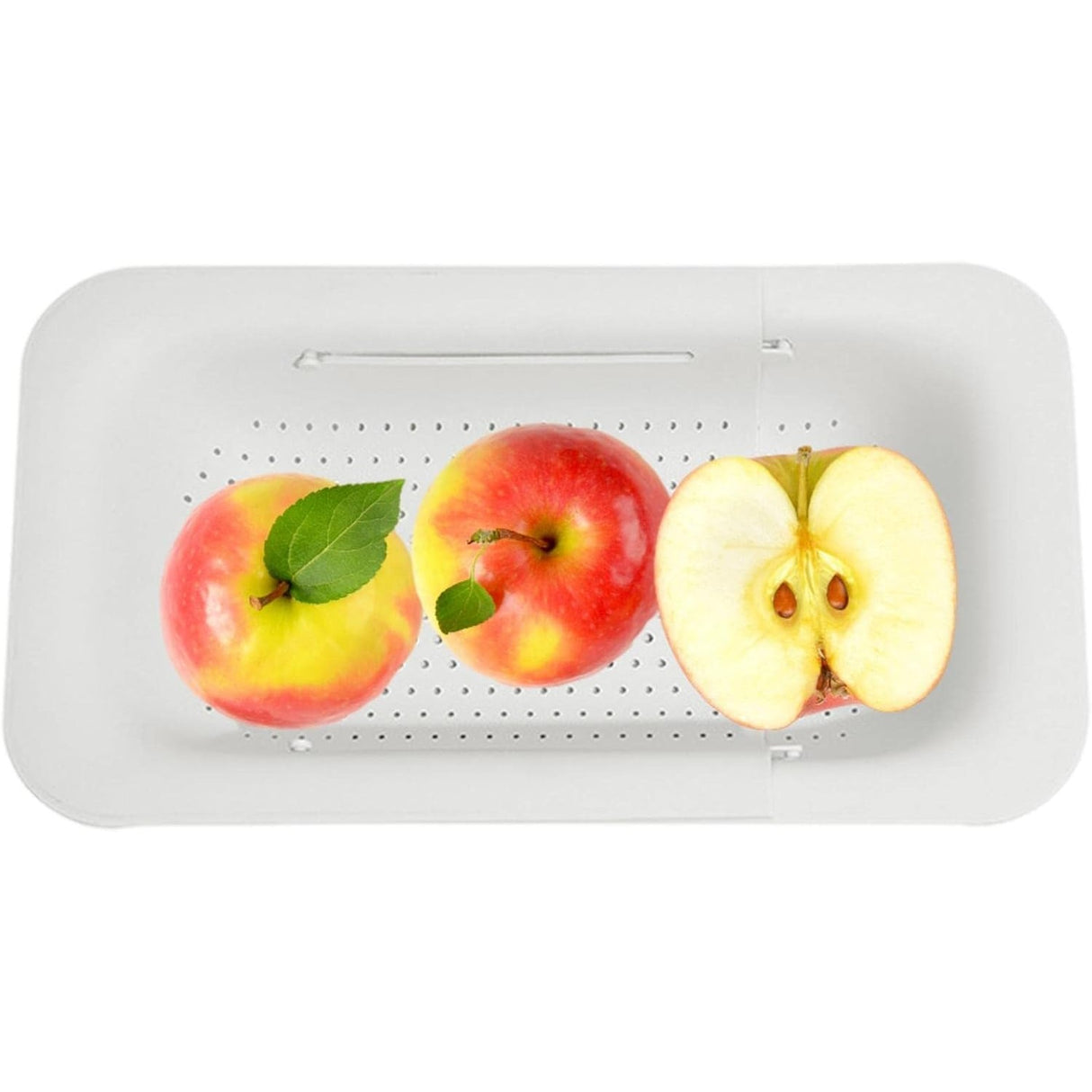 Cos de Scurgere pentru Chiuveta de Bucatarie, Vivimall, Plastic, Telescopic, 36x20x5 cm, Alb - vivimall.ro