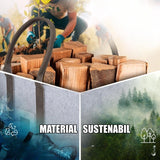 Cos Multifunctional pentru Rufe Murdare, Cos Depozitare, Vivimall, Gri, 50x34x32, Geanta Durabila pentru Lemne si Accesorii - vivimall.ro