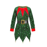 Costum Craciun, Flippy, Spiridus, rosu,  10 - 13 ani, catifea - vivimall.ro