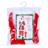 Mikulás jelmez fiúknak, 1-3 éves korig, 5 darabos, kb. 63 cm, bársony 