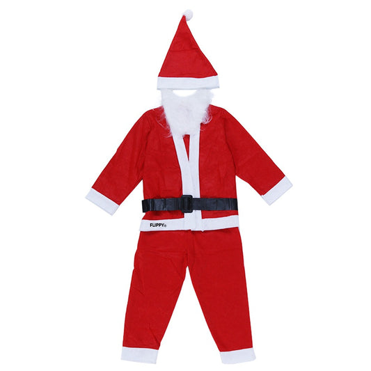 Costum Mos Craciun Vivimall® Baiat, 1-3 ani, 5 piese, Polar - vivimall.ro