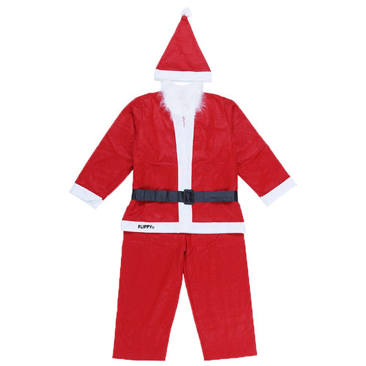 Costum Mos Craciun Vivimall® Baiat, 10-12 ani, 5 piese, Polar - vivimall.ro