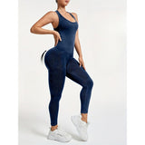 Costum Vivimall yoga damă, detaliu material elastic 90% nailon, fără cusături, marime M
