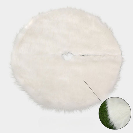 Fehér Haipai Karácsonyfa Szőnyeg, Átmérő 120 Cm, Szőrme Vastagsága 7 Cm