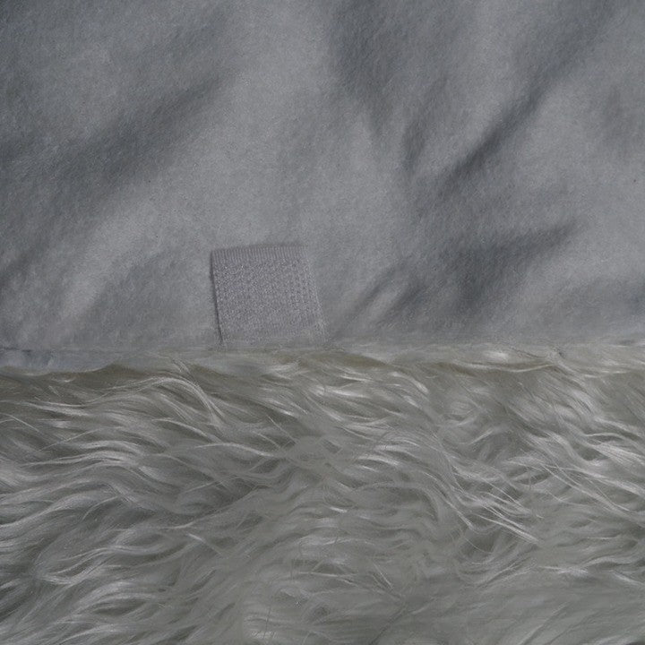 Covor pentru bradul de Craciun White Haipai, diametru 150 cm, blana cu o grosime 7 cm, alb - vivimall.ro