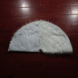 Covor pentru bradul de Craciun White Haipai, diametru 90 cm, blana cu o grosime 2.5 - 3 cm, alb - vivimall.ro