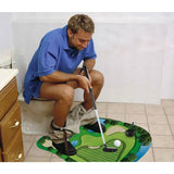 Covoras de Baie, Vivimall, Model Teren de Golf, Interactiv, +14 Ani, din PVC, 80 x 69 cm, Verde - vivimall.ro