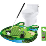 Covoras de Baie, Vivimall, Model Teren de Golf, Interactiv, +14 Ani, din PVC, 80 x 69 cm, Verde - vivimall.ro