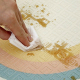 Covoraș de Joaca pentru Copii Termic cu 2 Fete, Vivimall, Model Lumea Animalelor si Calatorie pe mare, cu Spuma, Impermeabil, Antiderapant, 200x180 x 0.8 cm, Multicolor - vivimall.ro