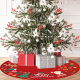 Karácsonyfa díszszőnyeg, bolyhos anyagból, masnikkal, 90 cm átmérőjű