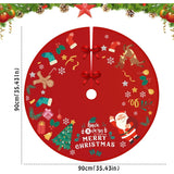 Karácsonyfa díszszőnyeg, bolyhos anyagból, masnikkal, 90 cm átmérőjű