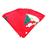 Covoras pentru bradul de Craciun Vivimall, lana, rosu/verde, 100 cm - vivimall.ro