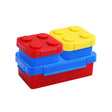 Set caserole pentru pranz interactive, Vivimall, cuburi de construit, plastic, multicolor - vivimall.ro