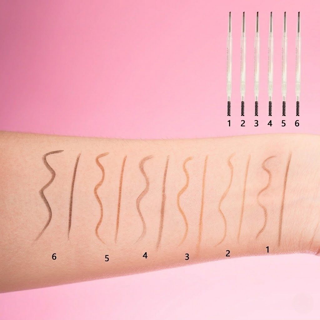 Creion de Sprancene cu Perie, Kevin&Coco, 2in1, 1.5 mm, Ciocolata - vivimall.ro