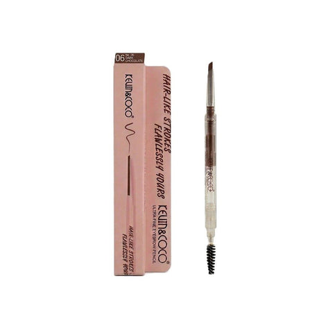 Creion de Sprancene cu Perie, Kevin&Coco, 2in1, 1.5 mm, Negru Maro - vivimall.ro