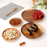 Farfurie din Lemn, Vivimall, Rotunda, pentru Alimente sau Decor, 30 x 1.5 cm, Natur - vivimall.ro