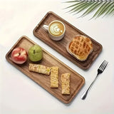 Tava din Lemn, Vivimall, Dreptunghiulara, pentru Alimente sau Decor, 25 x 15 x 1.5 cm, Natur - vivimall.ro