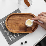 Tava din Lemn, Vivimall, Ovala, pentru Alimente sau Decor, 25 x 15 x 1.5 cm, Natur - vivimall.ro
