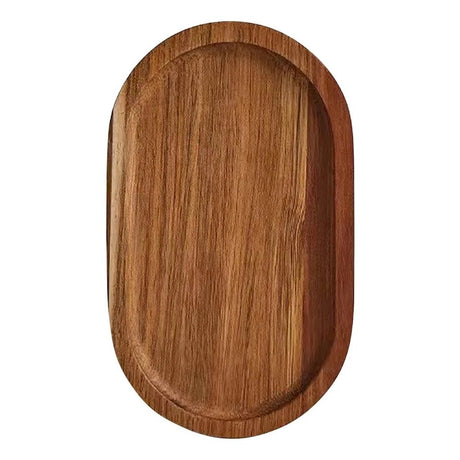 Tava din Lemn, Vivimall, Ovala, pentru Alimente sau Decor, 20 x 12 x 1.5 cm, Natur - vivimall.ro