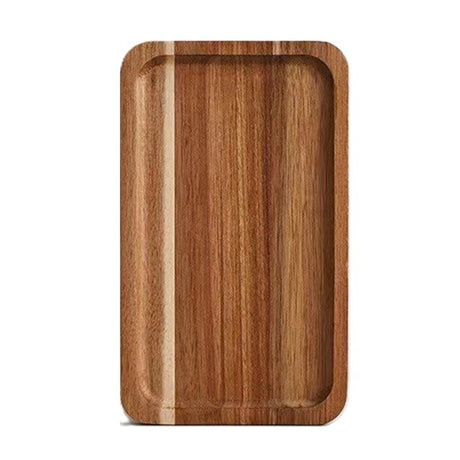Tava din Lemn, Vivimall, Dreptunghiulara, pentru Alimente sau Decor, 25 x 15 x 1.5 cm, Natur - vivimall.ro