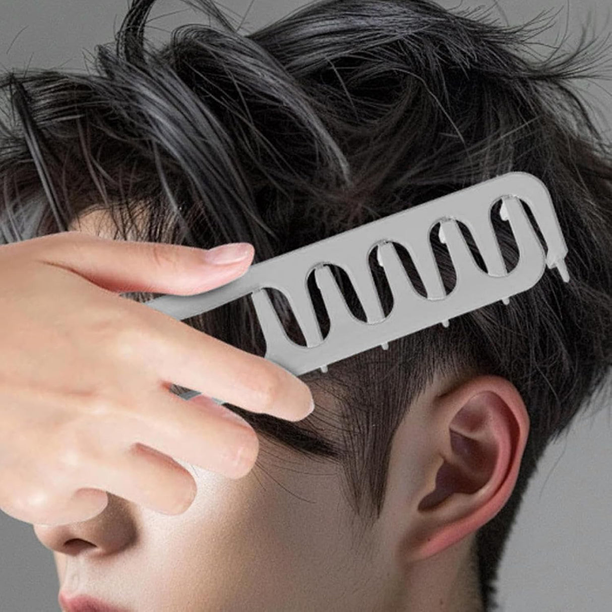 Pieptan de Volum, Vivimall, din ABS, pentru Femei/Barbati, 19 x 9 cm, Gri - vivimall.ro