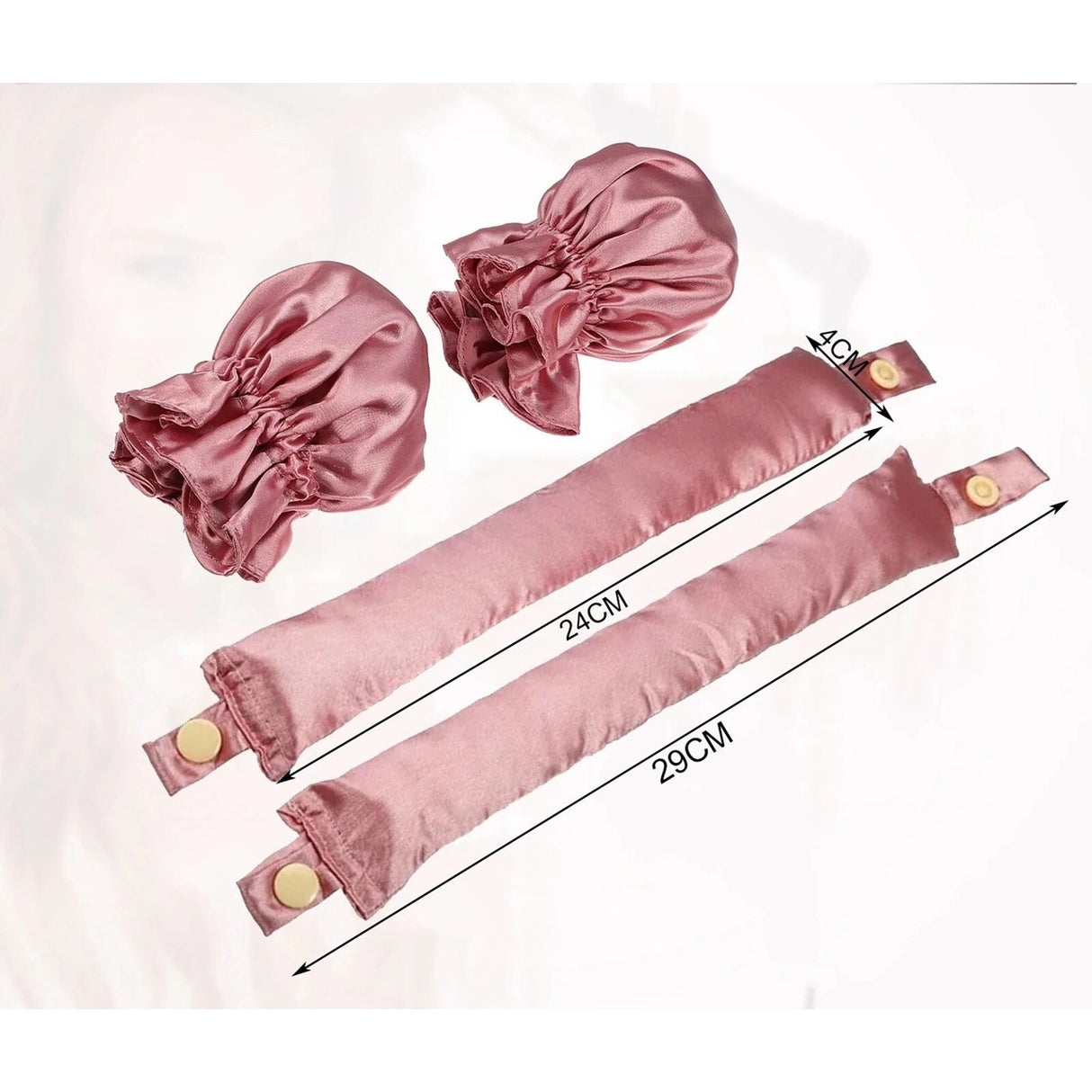 Accesoriu de Ondulat Parul, Vivimall, fara Caldura, din Poliester, Manual, Prin Rasucire, 29 x 4 cm, Roz - vivimall.ro