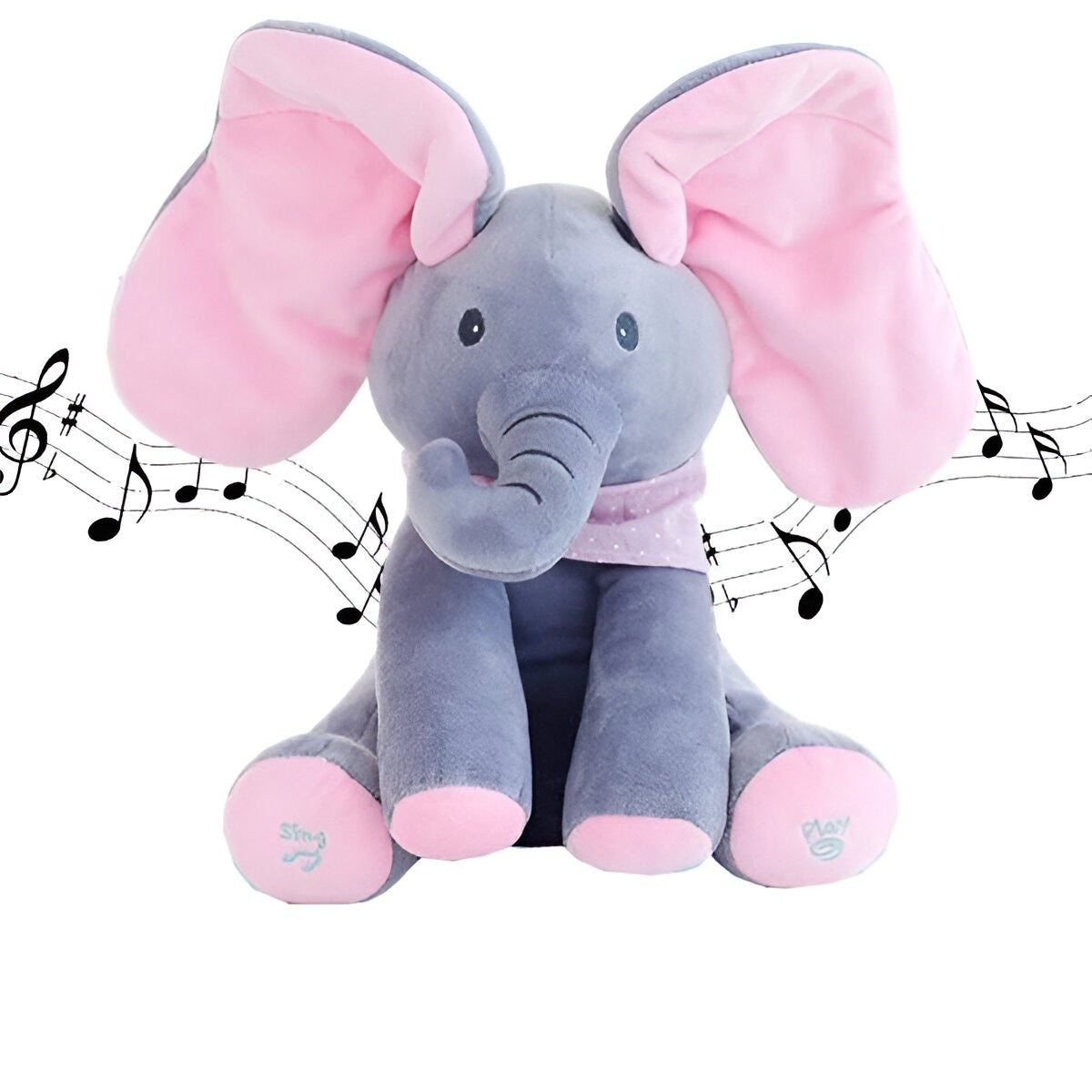 Elefantel interactiv muzical copii | PeekyBoo - vivimall.ro