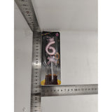 Lumanare Cifra 6, Vivimall, Model Coroana cu Fundita, Pentru Tort, 6 x 2.5 cm Mov - vivimall.ro