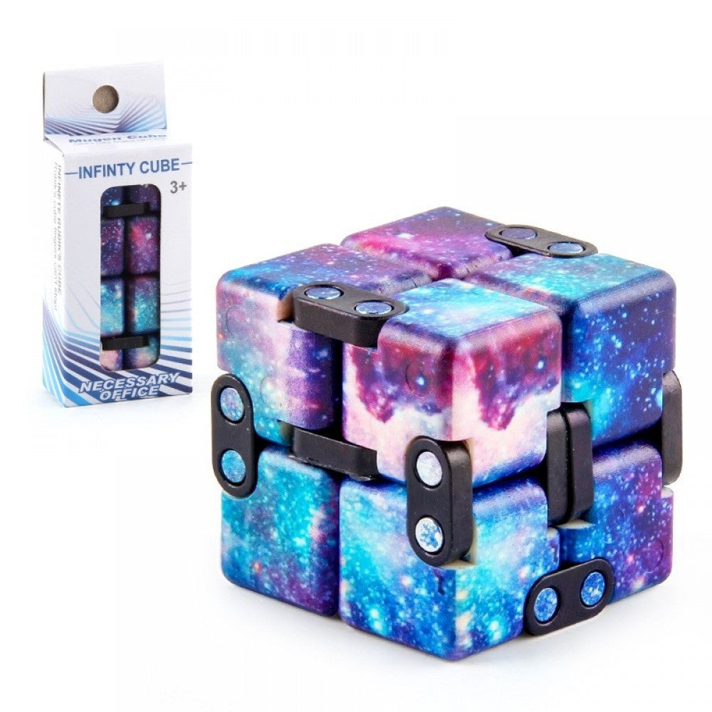 Stresszoldó kocka, Fidget játék, Végtelen varázskocka, Galaxis